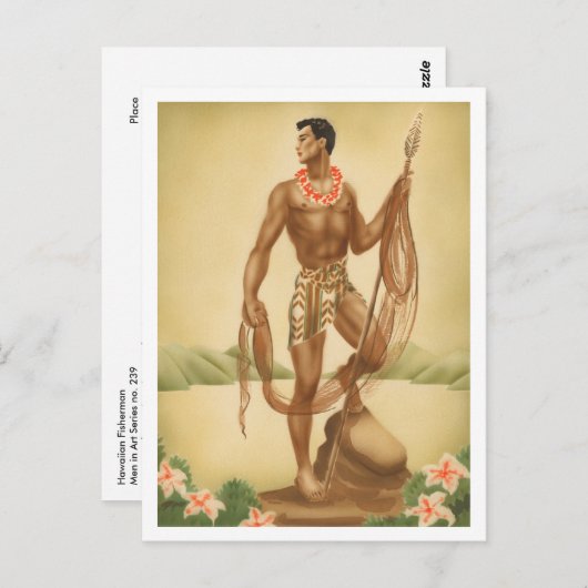 Hawaiian Fisherman Briefkaart (Voorkant / Achterkant)