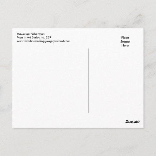 Hawaiian Fisherman Briefkaart (Achterkant)