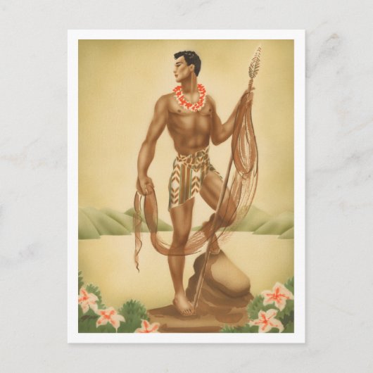 Hawaiian Fisherman Briefkaart (Voorkant)