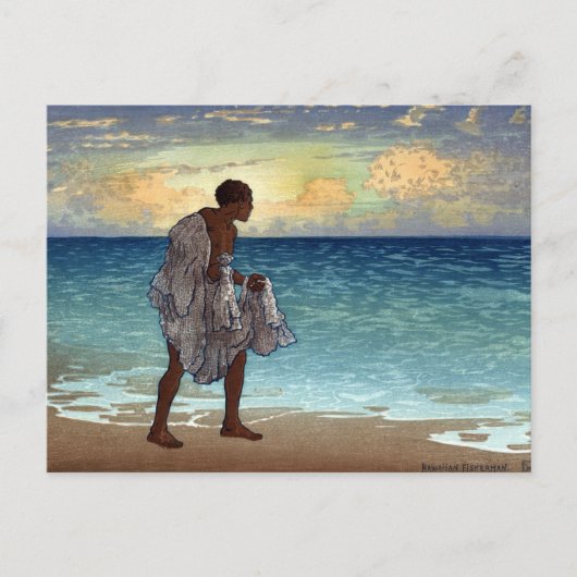 Hawaiian Fisherman - Charles William Bartlett Briefkaart (Voorkant)