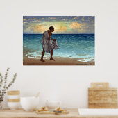 Hawaiian Fisherman - Charles William Bartlett Poster (Keuken)