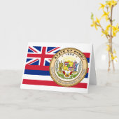 Hawaiian Flag & Seal, Flag of Hawaii Kaart (Gele Bloem)