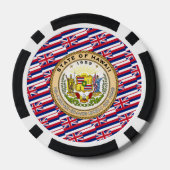 Hawaiian Flag & Seal, Flag of Hawaii Poker Chips (Achterkant)
