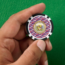 Hawaiian Flag & Seal, Flag of Hawaii Poker Chips