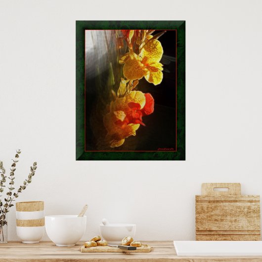 Hawaiian Flame Flowers Poster (Keuken)