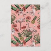 Hawaiian Flamingo Vrijgezellenfeest Website QR Cod Informatiekaartje (Achterkant)