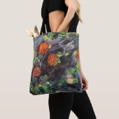 Hawaiian flora black and red Tote Bag (Dichtbij)