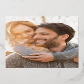 Hawaiian Floral Greenery Paradise Gold Wedding Folie Uitnodiging (Achterkant)