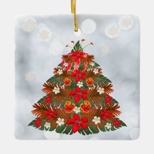 Hawaiian Floral kerstboomvakantie Ornament (Voorkant)