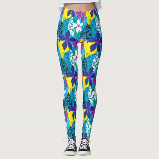 Hawaiian Floral Leggings (Voorkant)