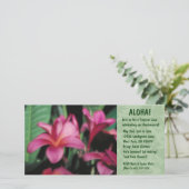 Hawaiian Floral Luau-uitnodigingen (Staand voorkant)