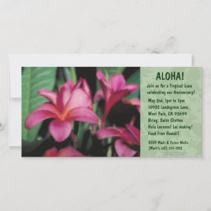 Hawaiian Floral Luau-uitnodigingen