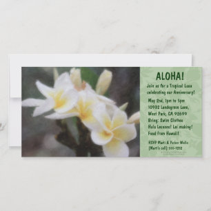Hawaiian Floral Luau-uitnodigingen