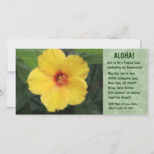 Hawaiian Floral Luau-uitnodigingen