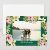 Hawaiian floral Mele Kalikimaka Christmas Kaart (Voorkant / Achterkant)
