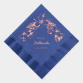 Hawaiian Floral – Mele Kalikimaka - Custom text Folie Servetten (Rechts)