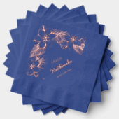 Hawaiian Floral – Mele Kalikimaka - Custom text Folie Servetten (Insitu (Gestapeld))