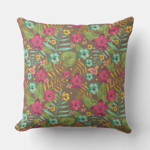 "Hawaiian Floral Outdoor Pillow" Buitenkussen