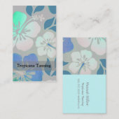 Hawaiian Floral Pattern Gepersonaliseerd Visitekaa Visitekaartje (Voorkant / Achterkant)