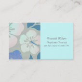 Hawaiian Floral Pattern Gepersonaliseerd Visitekaa Visitekaartje (Achterkant)