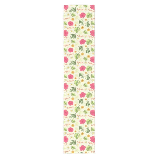 Hawaiian Floral Table Runner Korte Tafelloper (Voorkant)