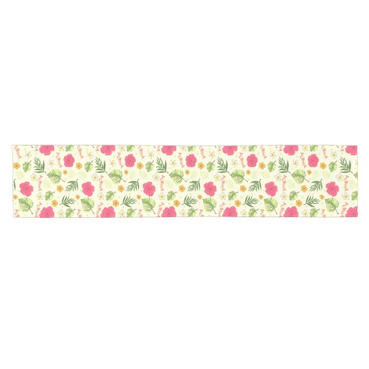 Hawaiian Floral Table Runner Korte Tafelloper (Horizontaal)