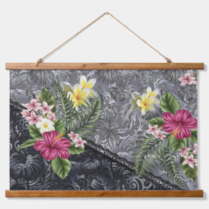 Hawaiian Floral Tapa Fusion Hangend Wandkleed