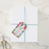 Hawaiian Floral Waterverf Dank u Cadeaulabel (Met Touw)