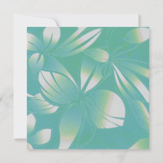 Hawaiian Floral Wedding Kaart (Achterkant)