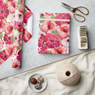 Hawaiian Floral wrapping Paper Cadeaupapier