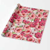 Hawaiian Floral wrapping Paper Cadeaupapier (Uitgerold)