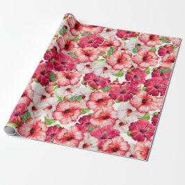 Hawaiian Floral wrapping Paper Cadeaupapier