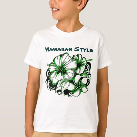 Hawaiian florale hibiscus t-shirt (Voorkant)