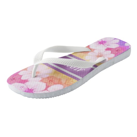 Hawaiian Flower Aloha 01 Teenslippers (Schuin)