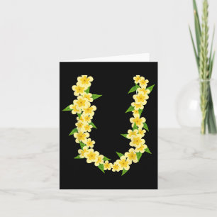 Hawaiian Flower Chain Tropical Summer Vacation Lei Kaart