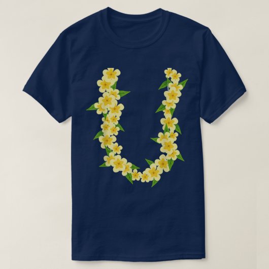 Hawaiian Flower Chain Tropical Summer Vacation Lei T-shirt (Design voorkant)