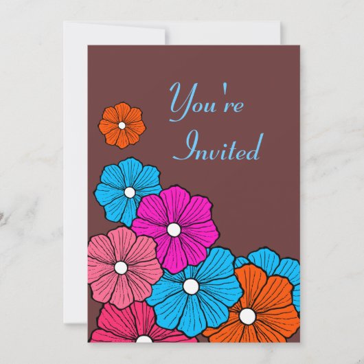 Hawaiian Flower Invitations Kaart (Voorkant)