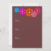 Hawaiian Flower Invitations Kaart (Achterkant)