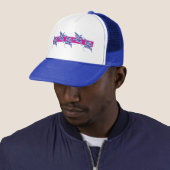 Hawaiian-Flower-Manta-Rays Trucker Pet (In situ)