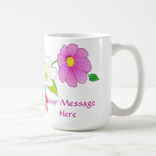 Hawaiian Flower Personalized Coffee Mugs with Name Koffiemok