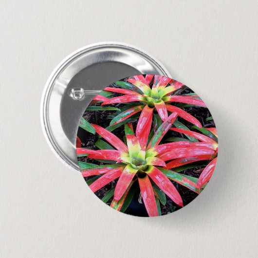 Hawaiian Flower Round Button (Voorkant /achterkant)