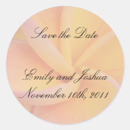 Hawaiian Flower Save the Date Sticker