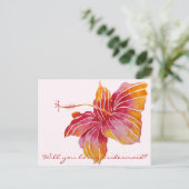 Hawaiian Flower word m'n bruidsmeisje Briefkaart (Staand voorkant)