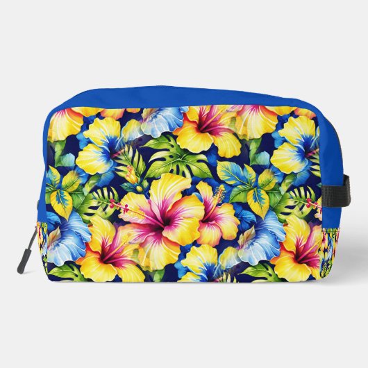 Hawaiian Flowered Pattern Custom Gepersonaliseerd Toilettasje (Achterkant)