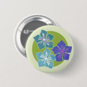 Hawaiian Flowers 1 Ronde Button 5,7 Cm (Voorkant /achterkant)