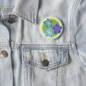 Hawaiian Flowers 1 Ronde Button 5,7 Cm (In situ)