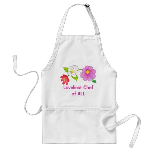 Hawaiian Flowers  Aprons Gedrukte Aangepast Standaard Schort (Voorkant)