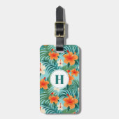 Hawaiian Flowers Bagagelabel (Voorkant verticaal)