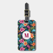 Hawaiian Flowers Bagagelabel (Voorkant verticaal)