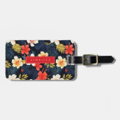 Hawaiian Flowers Bagagelabel (Voorkant horizontaal)